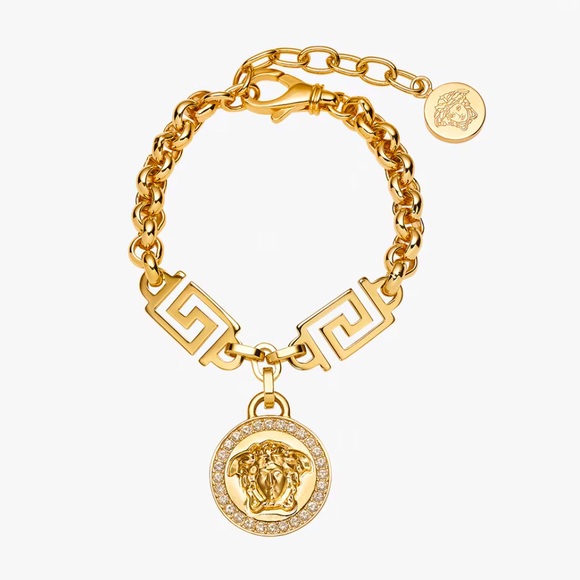 Versace Jewelry - NWT VERSACE Gold Crystal 'La Medusa' Greca Bracelet